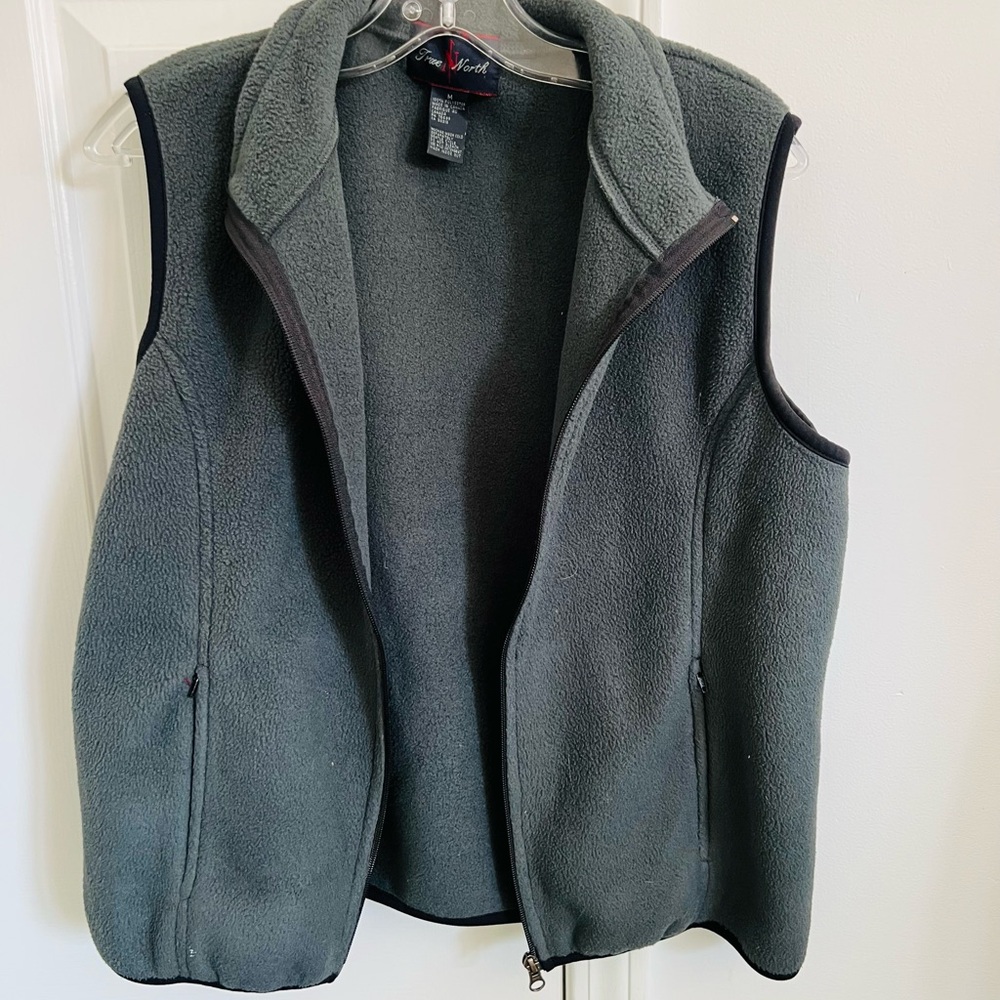 Canadian Made Women's Gray Fleece Vest